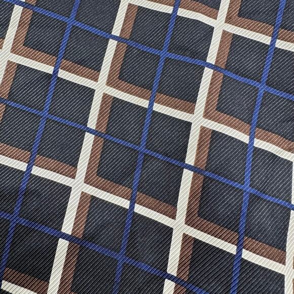 J.Crew Dress Womens 6 Black Windowpane Silk Aline Fit Flare Sleeveless Preppy - Picture 6 of 10